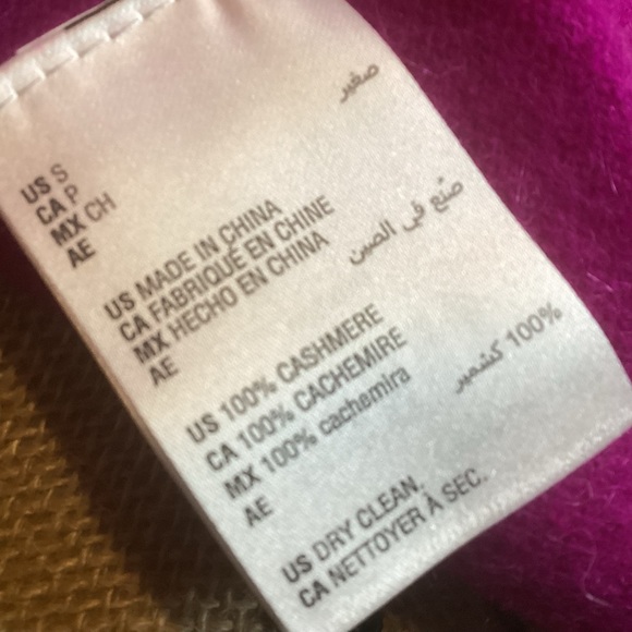 Charter Club Cashmere Sweater in Desert Sunrise Fuchsia Sz S - Picture 5 of 5